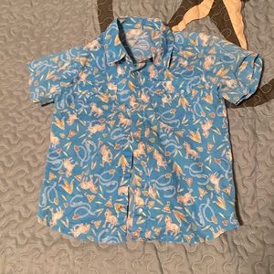 Kids size 4 wrangler button down pearl snap western short sleeve new condition